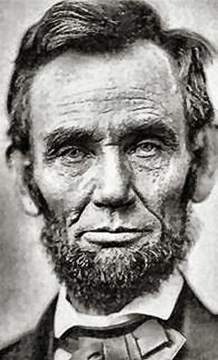 An official photographic portrait of Abraham Lincoln made in 1863.