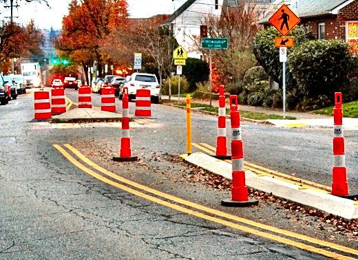 All these new features, in paint and concrete, are designed to make the decision of kids and adults to cross S.E. Bybee at 14th Avenue safer than it has ever been before. But, whether thatll work as intended will depend upon how drivers approach that intersection in the future.