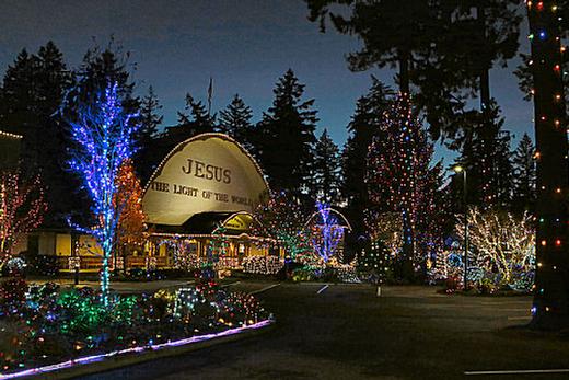 In Inner Southeast Portland, the Christmas decorations at the Apostolic Faith Church Campground are a delight to see, all through the entire Holiday Season.