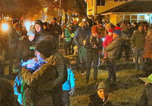 Hundreds of folks came out to sing carols, and to celebrate the 35th annual lighting of the SMILE Christmas Tree.