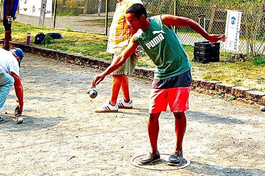 At this years Rose City Open at the Portland Petanque Club, Roland Rakotondramanana  from Madagascar, by way of Indiana  let fly another of his boules, and never missed his mark during the Westmoreland Park tournament.