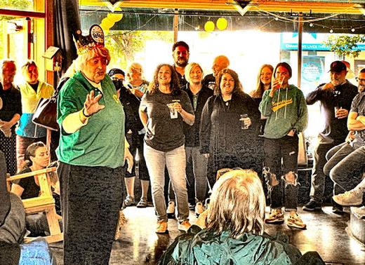 After her 56 years at Cleveland High School, staff and students gathered at a standing-room-only party at Sckovones Restaurant to wish Jan Watt well in retirement, and to share heartfelt and hilarious stories of her support for them at CHS.