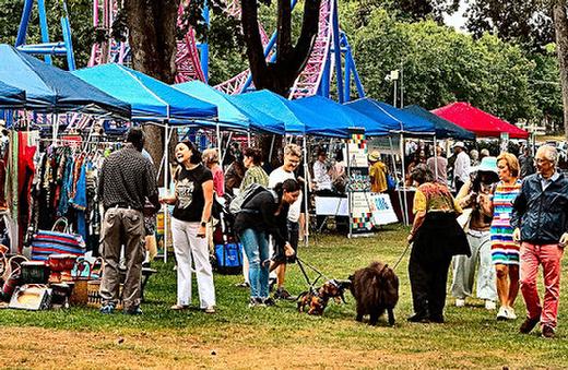 Weiner dog costume contest and dog race at the Multnomah County Fair