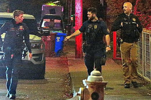 East Precinct officers together canvassed streets and yards near Harney Park, while investigating the car-to-car shootout that took place shortly before 9 p.m. in the Brentwood-Darlington neighborhood on October 16th.