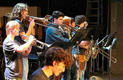 CHS brass and woodwinds play during this years Play-A-Thon fundraiser.