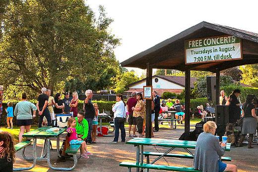 The gazebo at Ardenwald Park is always the gathering place on Thursday evenings each August, for the Ardenwald-Johnson Creek Concert Series.