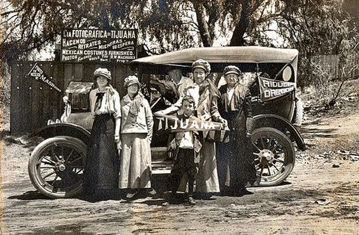 In 1915, as a summertime lark, Margaret Crosby (later Cutsforth) took an epic road trip to  California from Riddle, Oregon, with her grandmother and three cousins. They ostensibly went to visit the Pan American Exposition in San Francisco � but added a side trip down to  Tijuana, Mexico. This makeshift auto was their only means of transportation, and they often slept in it during their one-month trip, much of it on dirt roads.